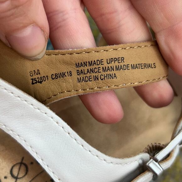 BOC Born White Ankle Strap Strappy Cork Wedge Sandal 8 - Picture 9 of 9